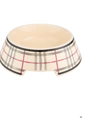 Burberry of London Nova Check Pattern Dog Bowl.